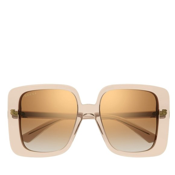 NEW GUCCI SQUARE WOMEN BEIGE GG1314S 005 SUNGLASSES - Picture 5 of 9